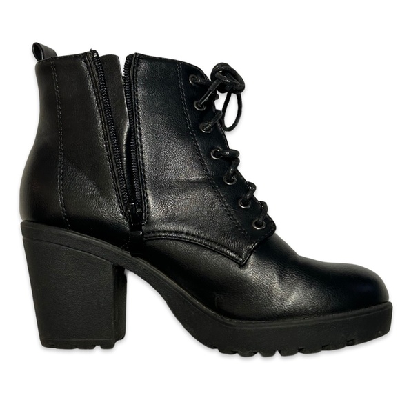 Windsor Women's Black Heeled Zipper Secured Mid Heel Boots Size 6 1/2 - Picture 8 of 12